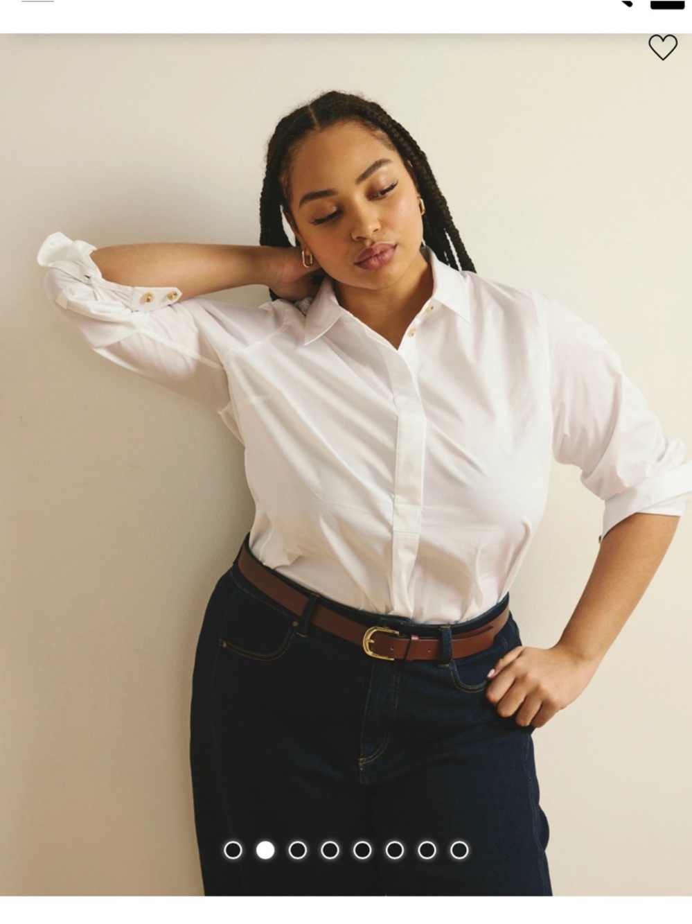 Universal Standard Classic White Button-Down Shirt